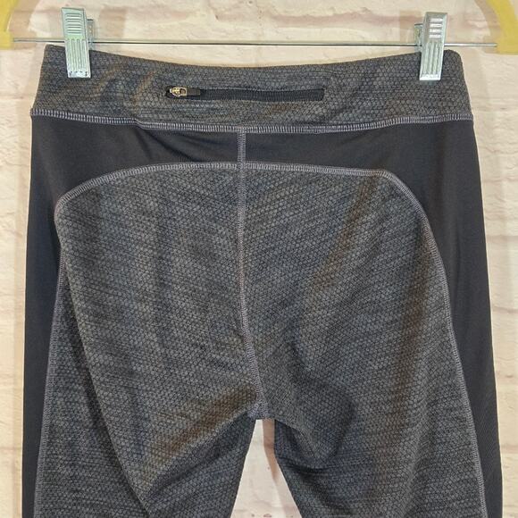 M C9 by Champion Women Capris Black Grey Leggings Zip Pocket Stretch Size S Yoga - Picture 5 of 8
